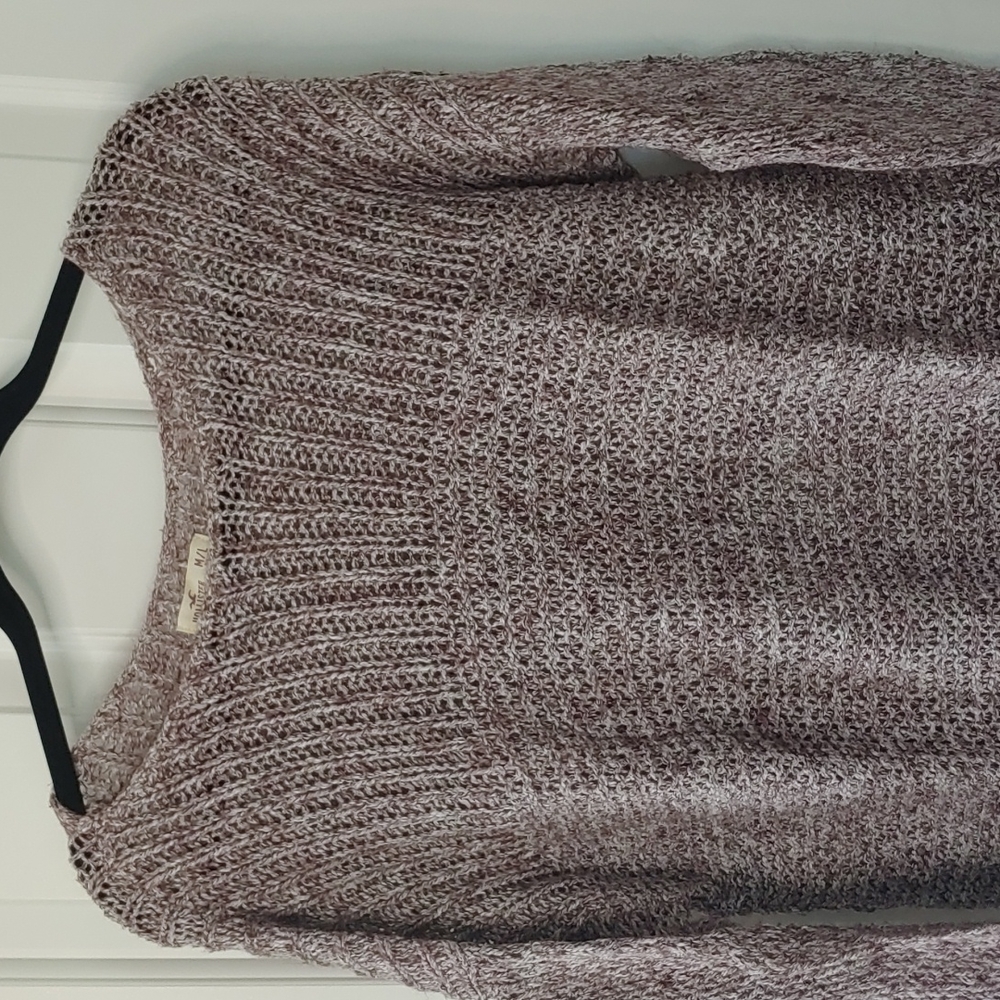 Hollister Mauve open knit sweater